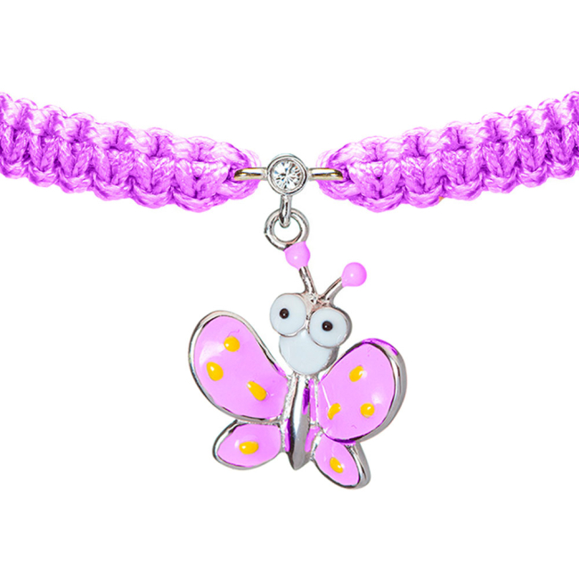 Ювелірні прикраси - Браслет UmaUmi Метелик срібло фіолетовий (3862497340611)#2