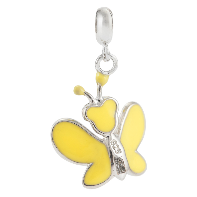 Ювелірні прикраси - Кулон UmaUmi Метелик срібло жовтий (6382080796306)#2