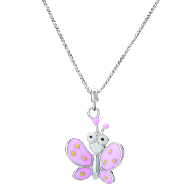 Ювелірні прикраси - Кулон UmaUmi Метелик срібло фіолетовий (5586626382836)#2