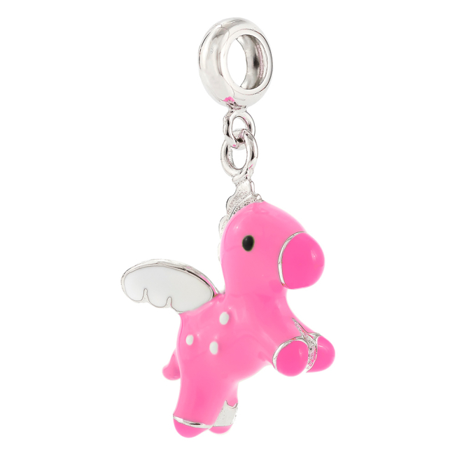 Ювелірні прикраси - Кулон UmaUmi Пегас срібло рожевий (9549433107388)#2