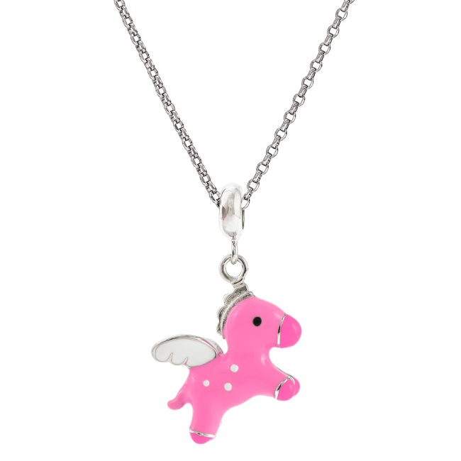 Ювелірні прикраси - Кулон UmaUmi Пегас срібло рожевий (9549433107388)#3