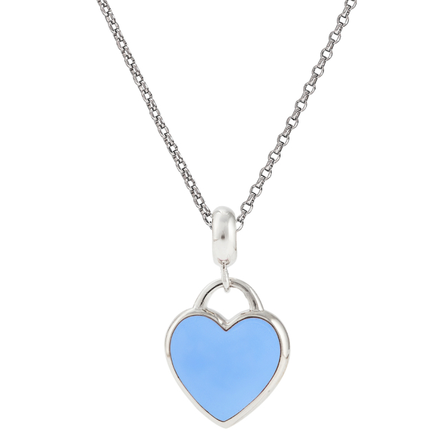 Ювелірні прикраси - Кулон UmaUmi Серце срібло блакитний (8927264107400)#3