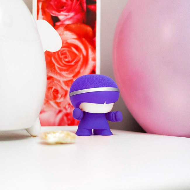 Колонки - Портативна колонка Xoopar Mini Xboy LED з ремінцем фіолетова 7 см (XBOY81001.18V)#3