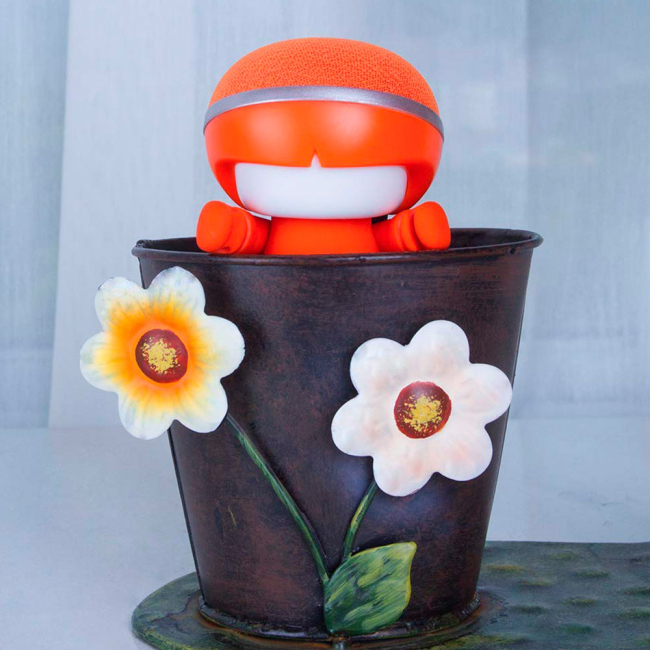 Колонки - Портативна колонка Xoopar Mini Xboy LED з ремінцем помаранчева 7 см (XBOY81001.20A)#3