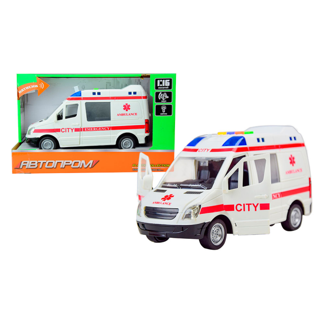Транспорт и спецтехника - Автомодель Автопром Скорая помощь (7669A)#3