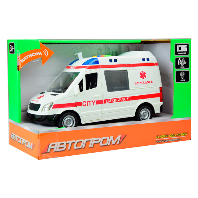 Транспорт и спецтехника - Автомодель Автопром Скорая помощь (7669A)#4