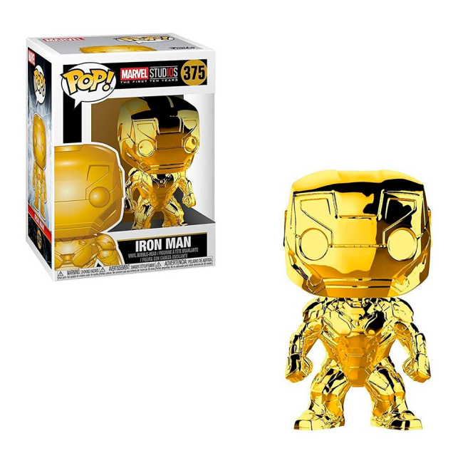 Фігурки персонажів - Фігурка Funko Pop Avengers Золотий хром Залізна людина (33434)#2