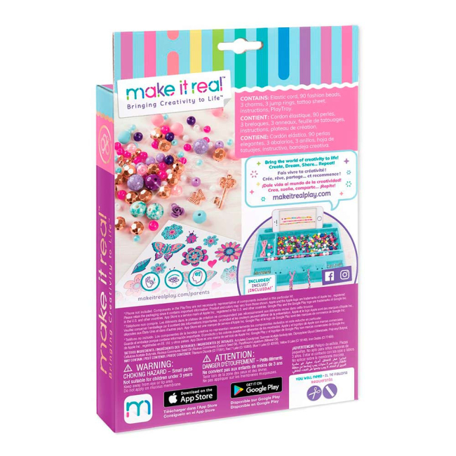 Наборы для творчества - Набор для создания шарм-браслетов Make it Real Цветочная фантазия (MR1202)#2