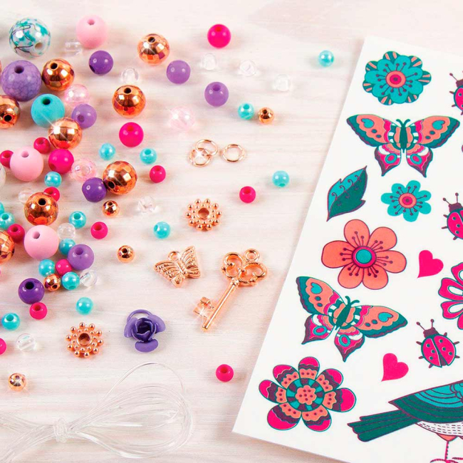 Наборы для творчества - Набор для создания шарм-браслетов Make it Real Цветочная фантазия (MR1202)#3
