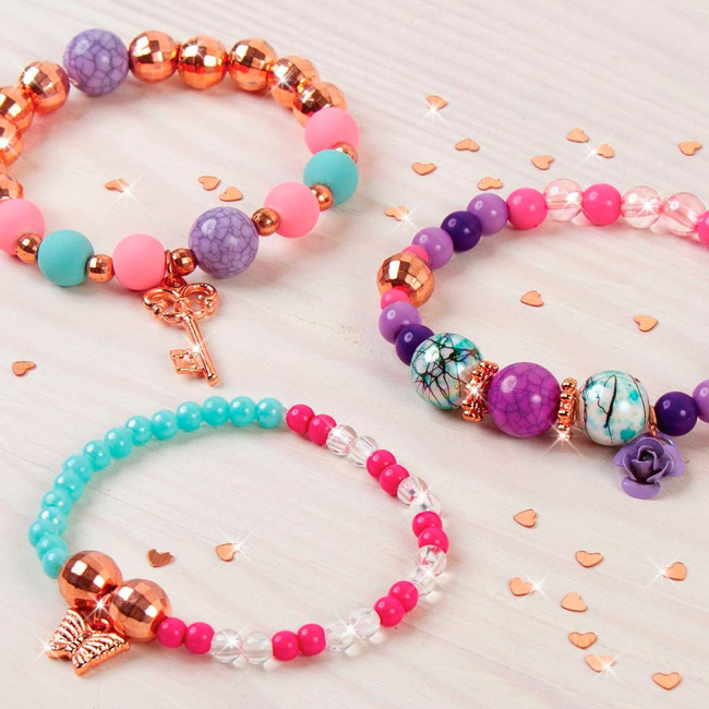 Наборы для творчества - Набор для создания шарм-браслетов Make it Real Цветочная фантазия (MR1202)#4