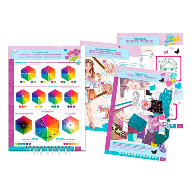 Товари для малювання - Блокнот з трафаретами Make it Real Квіткова фантазія (MR3202) (542324)#3