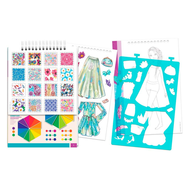 Товари для малювання - Блокнот з трафаретами Make it Real Квіткова фантазія (MR3202) (542324)#4