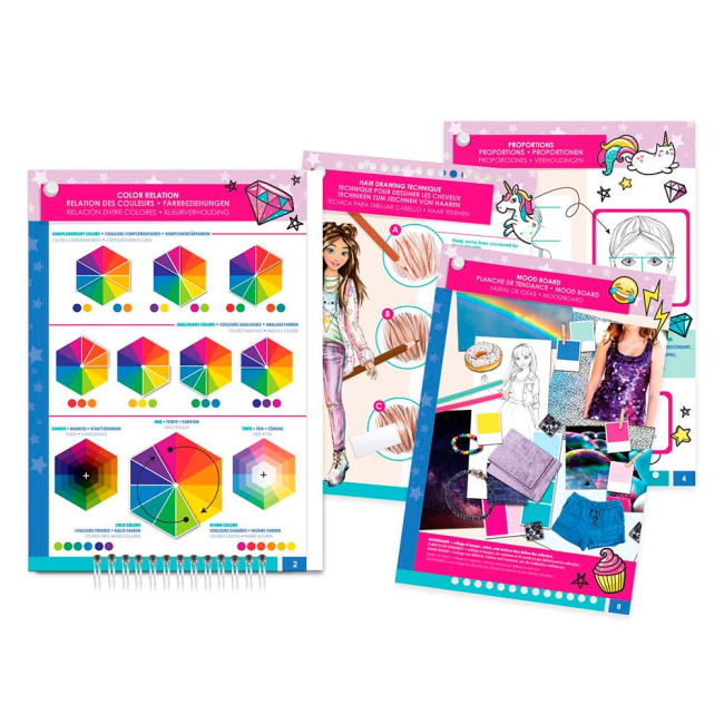 Товари для малювання - Блокнот з трафаретами Make it Real Рожева мрія (MR3203) (542325)#3