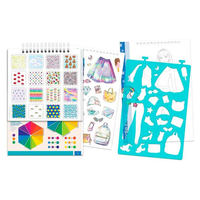 Товари для малювання - Блокнот з трафаретами Make it Real Рожева мрія (MR3203) (542325)#4