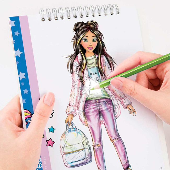 Товари для малювання - Блокнот з трафаретами Make it Real Рожева мрія (MR3203) (542325)#5