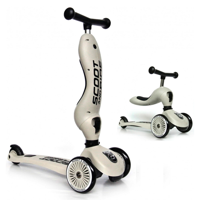 Самокати - Самокат-біговел Scoot&Ride Highwaykick світло-сірий (SR-160629-ASH)#3