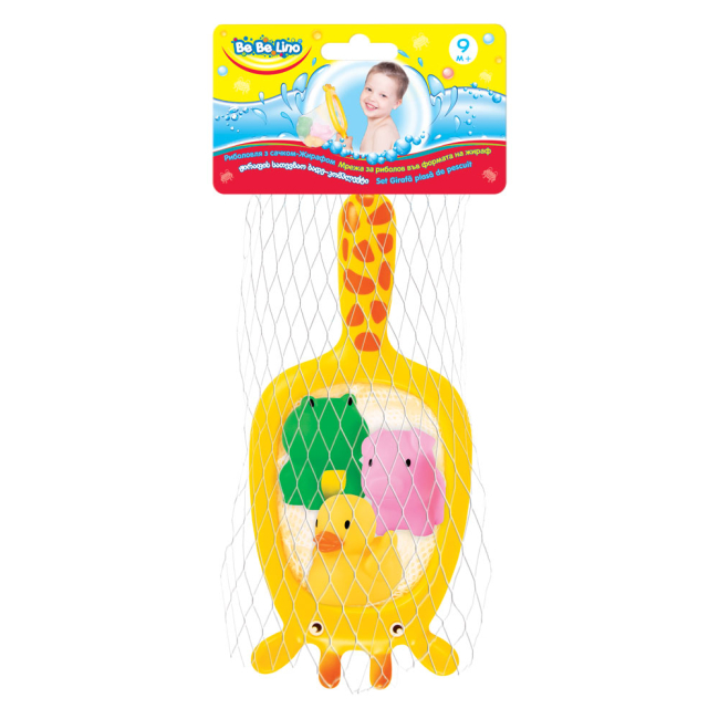 Іграшки для ванни - Набір іграшок для ванни Bebelino Риболовля із сачком жирафом (58116)#2