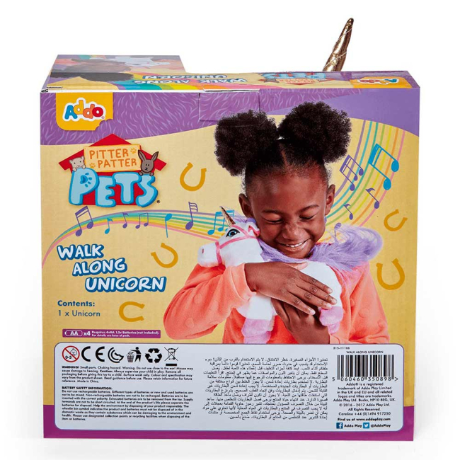 М'які тварини - Інтерактивна іграшка Addo Pitter patter pets Єдиноріг звук (315-11106)#4