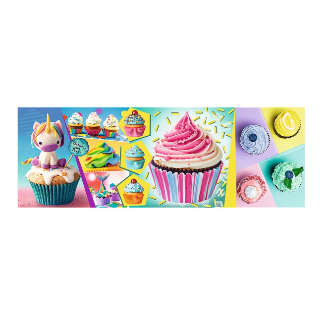 Пазли - Пазл Trefl Panorama Кольорові кекси 1000 деталей (29045)#2