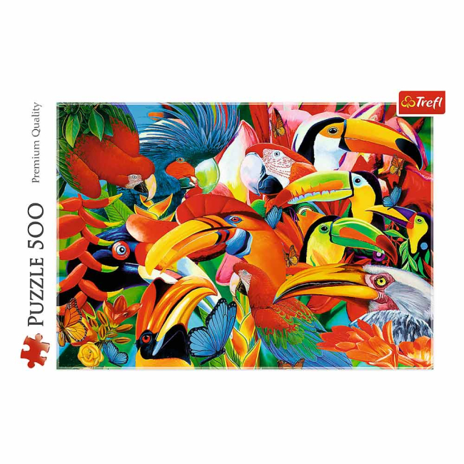 Пазлы - Пазл Trefl Цветные птицы 500 деталей (37328)#2