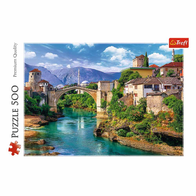 Пазлы - Пазл Trefl Старый мост в Мостаре Босния и Герцеговина 500 деталей (37333)#2