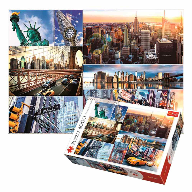 Пазлы - Пазл Trefl Коллаж Нью-Йорк 4000 деталей (45006)#3