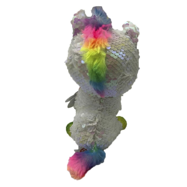 Мягкие животные - Мягкая игрушка TY Flippables Белый динорог Пикси 25 см (36781)#3