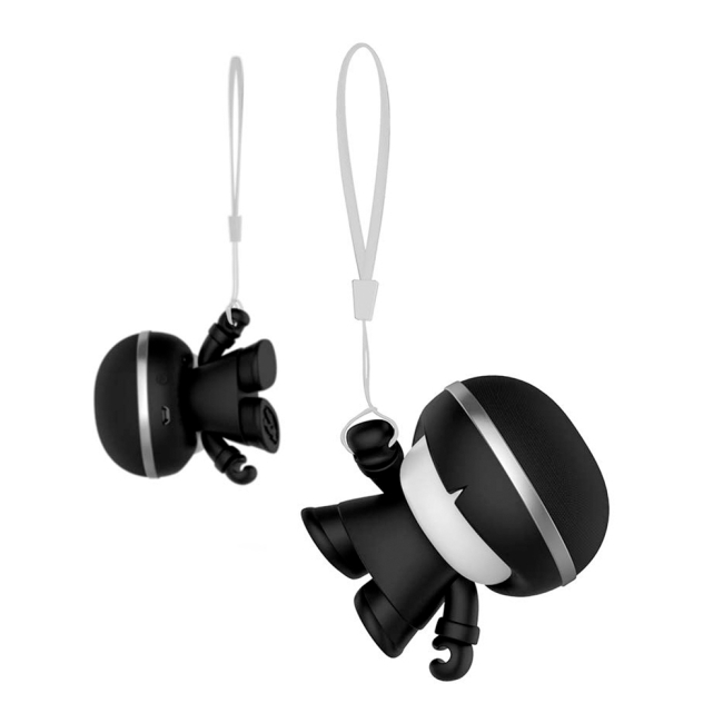 Колонки - Портативная колонка Xoopar Mini Xboy LED с ремешком черный металлик 7 см (XBOY81001.21М)#2