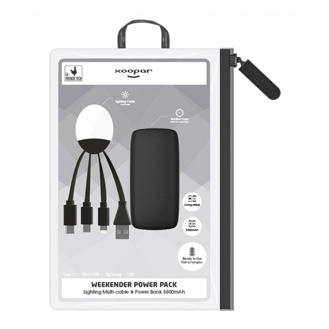 Акумулятори і батарейки - Портативна батарея Xoopar Weekender чорна (XP61068.21A)#2