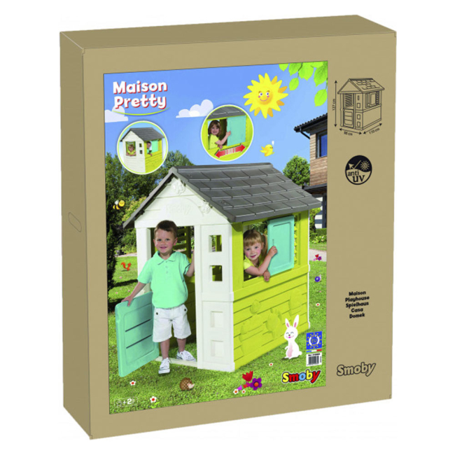 Ігрові комплекси, гойдалки, гірки - Ігровий будиночок Smoby Райдужний зі ставнями (810710)#2