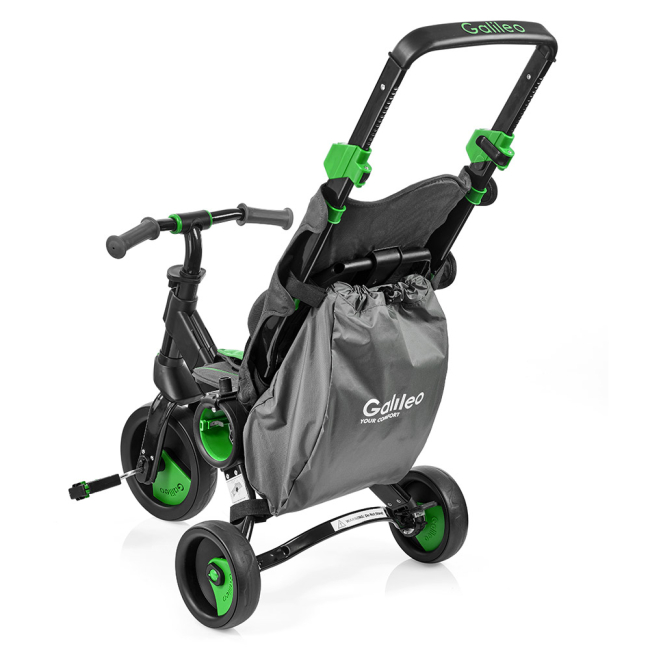 Велосипеды - Велосипед Galileo Strollcycle чёрный с зелёным (GB-1002-G)#5