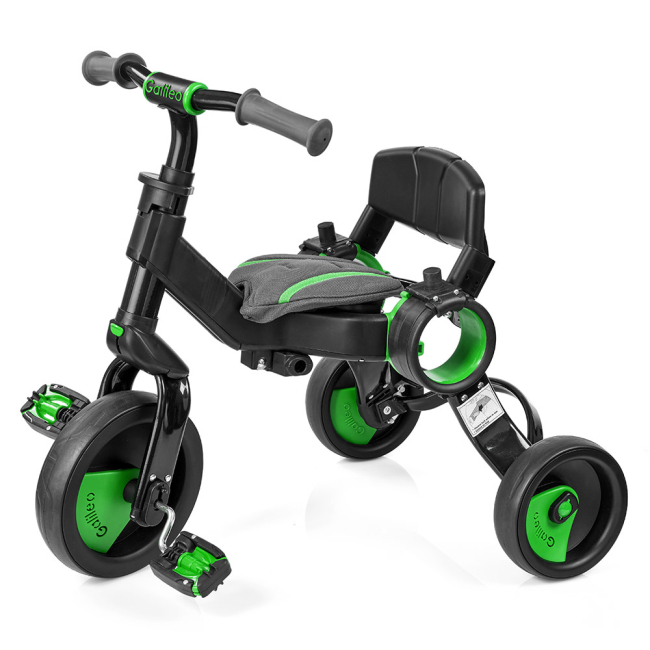 Велосипеды - Велосипед Galileo Strollcycle чёрный с зелёным (GB-1002-G)#6