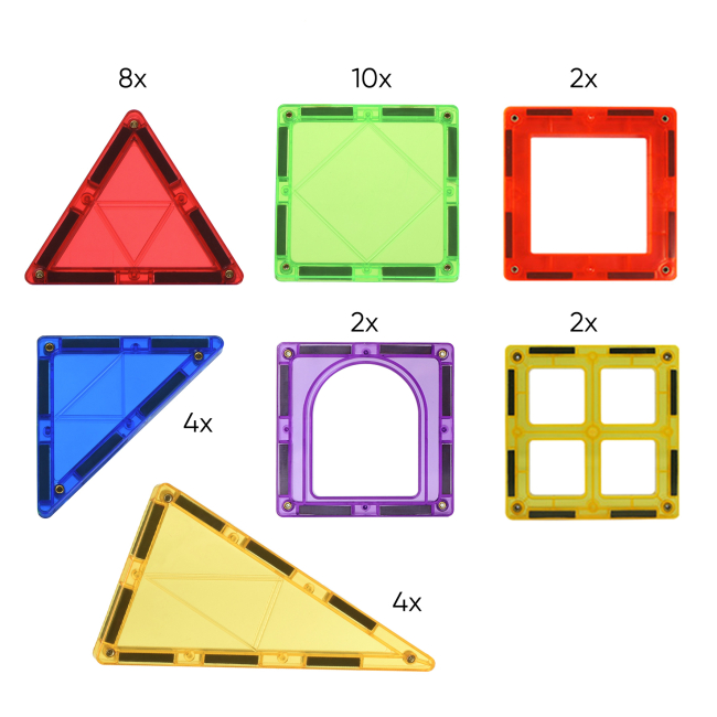 Магнитные конструкторы - Конструктор Magplayer Магнитные плитки 32 элемента (MPL-32)#10