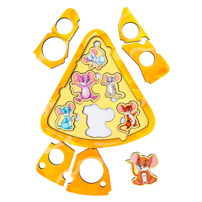 Развивающие игрушки - Сортер-головоломка Little Panda Мышки в сыре (4823720032566)#3