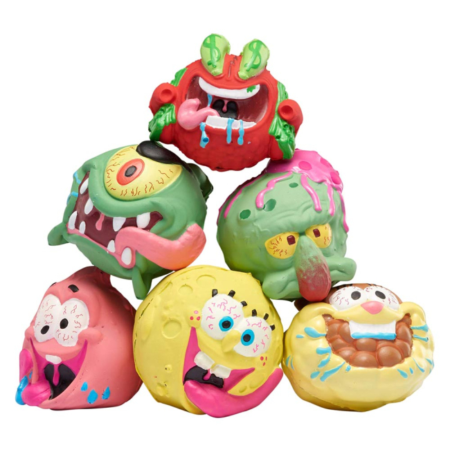 Персонажи мультфильмов - Игрушка-сюрприз Sponge Bob Шар-сквиш 5 см (EU690100)#2