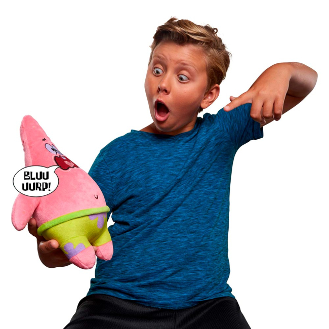 Персонажи мультфильмов - Мягкая игрушка Sponge Bob Exsqueeze me Патрик звуковая 30 см (EU690903)#5