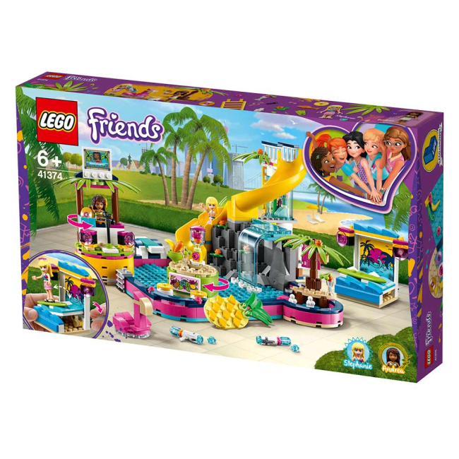 Конструкторы LEGO - Конструктор LEGO Friends Вечеринка Андреа у бассейна (41374)#2