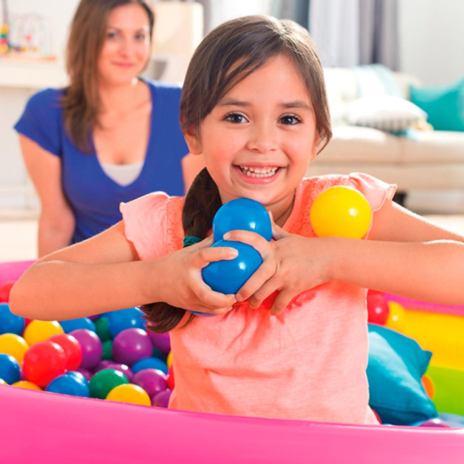 Ігрові комплекси, гойдалки, гірки - Набір для сухого басейну Intex Маленькі веселі м'ячі пластик (49602NP)#4