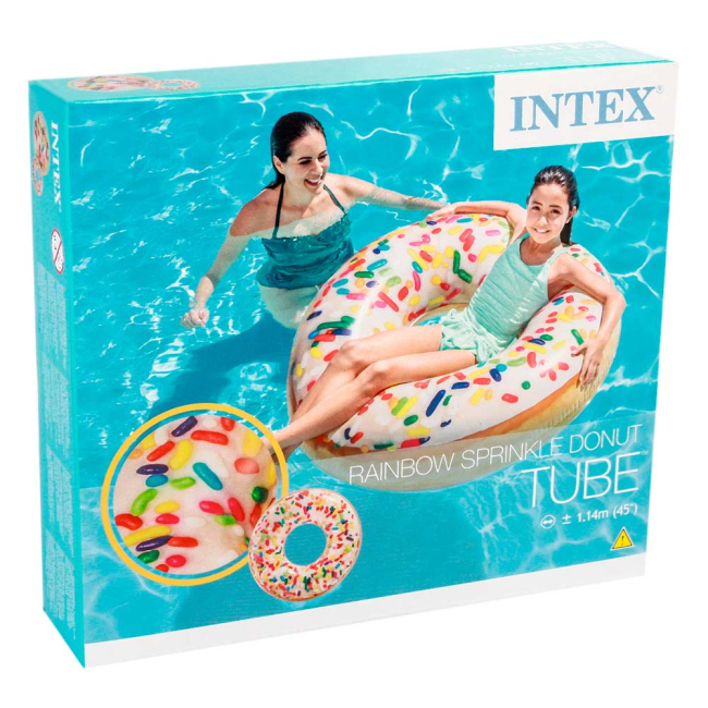 Для пляжу і плавання - Коло надувне Intex Пончик із присипкою 114 см (56263NP)#3