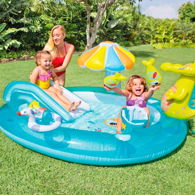 Для пляжа и плавания - Бассейн-игровой центр Intex Крокодильчик (57129NP)#2