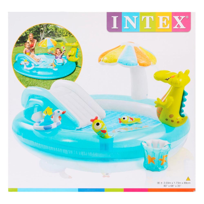Для пляжа и плавания - Бассейн-игровой центр Intex Крокодильчик (57129NP)#3