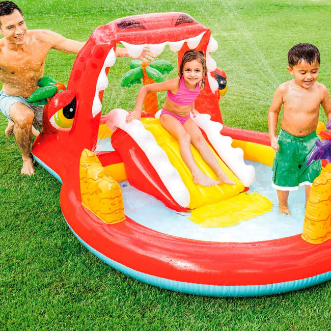 Для пляжа и плавания - Бассейн-игровой центр Intex Счастливый Дино (57160NP)#3