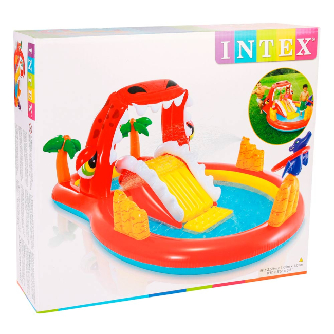 Для пляжа и плавания - Бассейн-игровой центр Intex Счастливый Дино (57160NP)#5