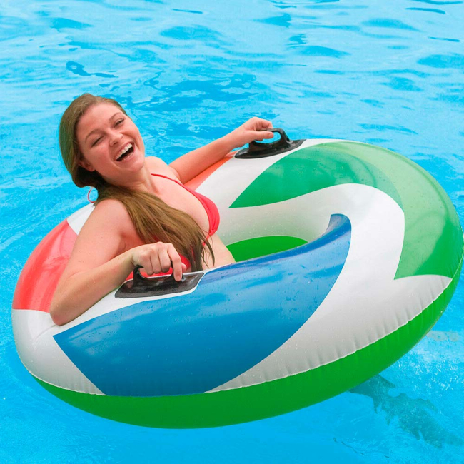 Для пляжа и плавания - Круг надувной Intex Цветной вихрь 122 см (58202EU)#2