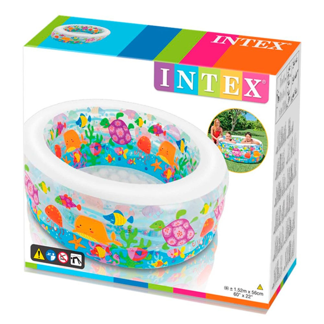 Для пляжа и плавания - Бассейн надувной Intex Аквариум 152x56 см (58480NP)#2