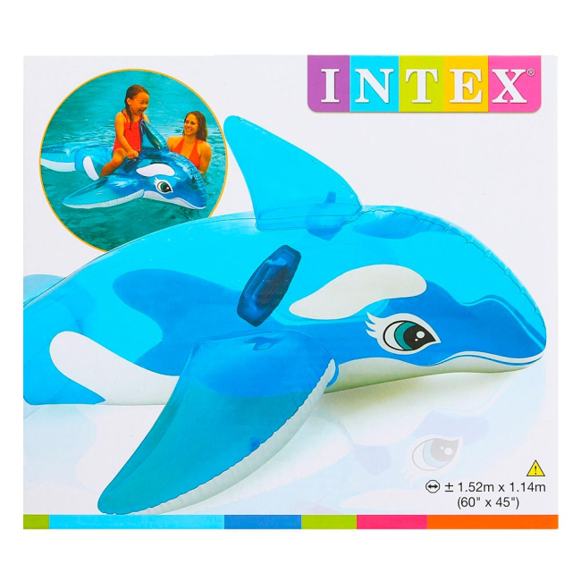 Для пляжа и плавания - Плот надувной Intex Косатка 152x114 см с ручками (58523NP)#2