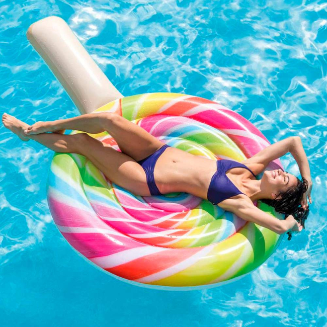 Для пляжу і плавання - Пліт надувний Intex Льодяник 208x135 см (58753EU)#4