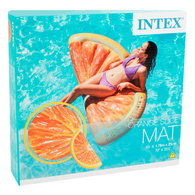 Для пляжу і плавання - Пліт надувний Intex Апельсин 178x85 см (58763EU)#2
