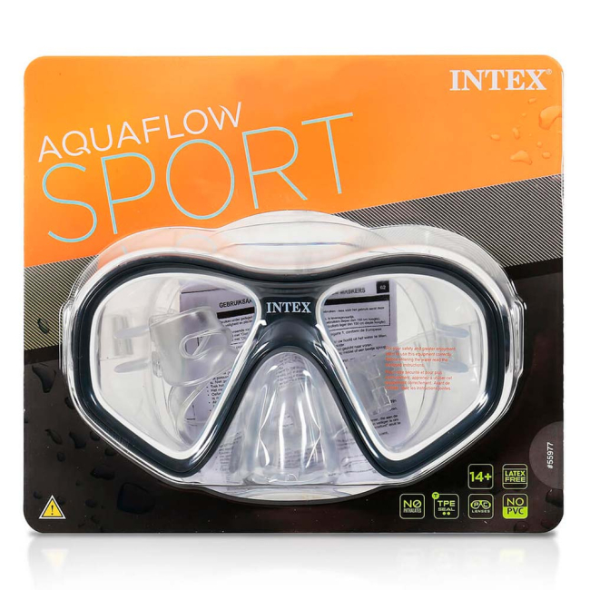 Захисне спорядження - Маска для плавання Intex Aquaflow Sport сіра (55977/2)#2