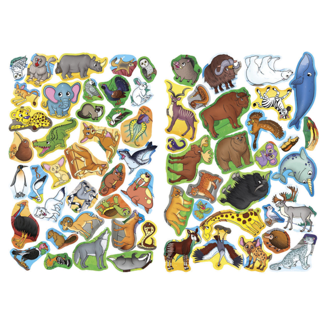 Раскраски и активитибуки (2-6 лет) - Книжка «Розвивальні наліпки Розумні завдання Дикі тварини» українською (9789669362988)#2